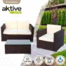 Aktive Tisch Mit 2 Sesseln, Beige / brown, One Size