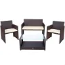 Aktive Tisch Mit 3 Sesseln unisex, Black, One Size