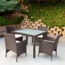 Aktive Tisch Mit 4 Stühlen, Black, One Size