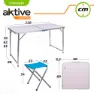 Aktive Tisch Mit Hocker 120x60x70 Cm, Grey, One Size