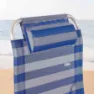Aktive Verstellbare Strandliege Mit Polster Refurbished, Blue / white, 75 x 63 x 43-114cm