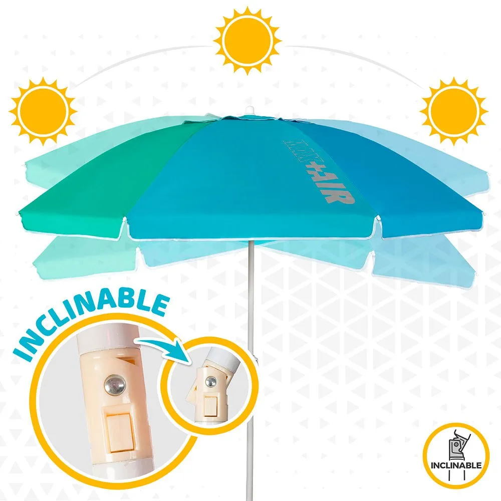 Aktive Windfester Sonnenschirm Für Den Strand Mit Uv50-schutz 220 Cm, Multicolor panel, One Size Aktive Windfester Sonnenschirm Für Den Strand Mit Uv50-schutz 220 Cm, Multicolor panel, One Size