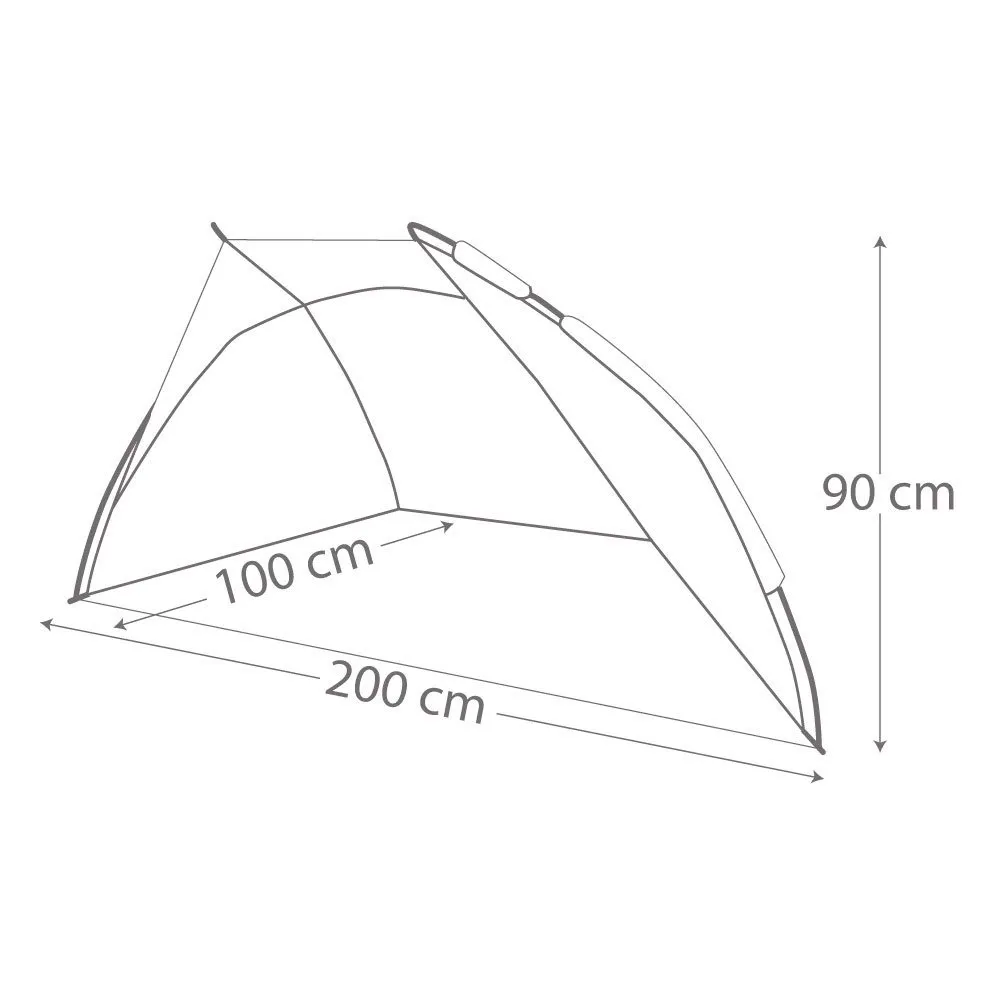 Aktive Windschutzscheibenzelt, Grey, 200 x 100 x 90cm Aktive Windschutzscheibenzelt, Grey, 200 x 100 x 90cm