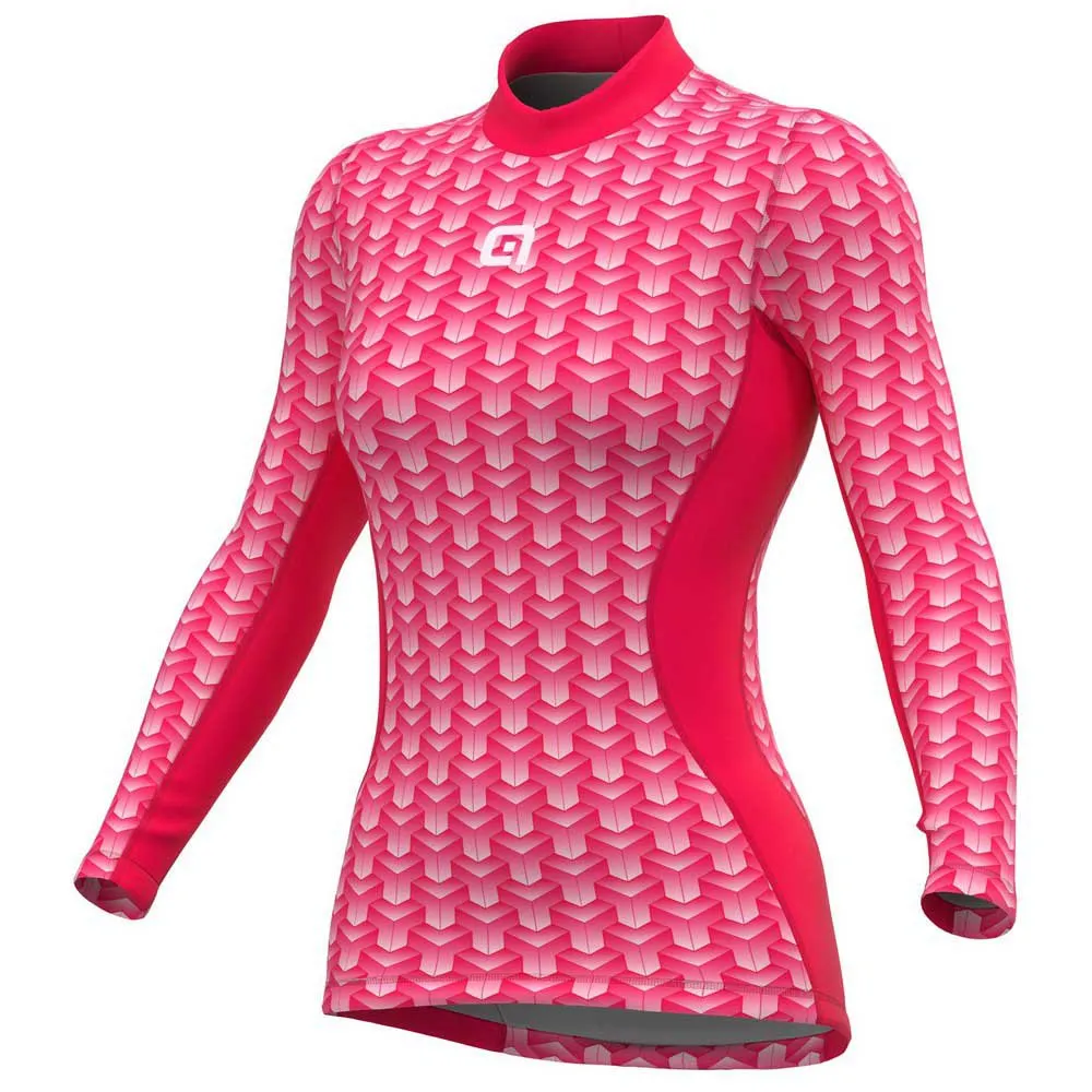 Alé Cubes Langarm-baselayer, Pink