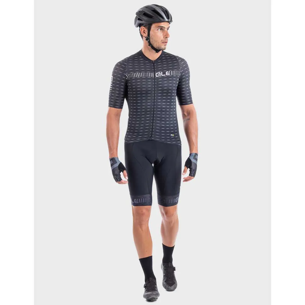 Alé Prr Green Road Kurzarm-radtrikot, Black / brown, M