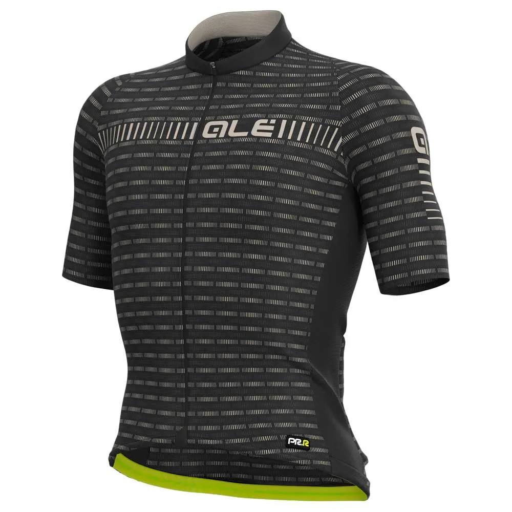 Alé Prr Green Road Kurzarm-radtrikot, Black / brown, M
