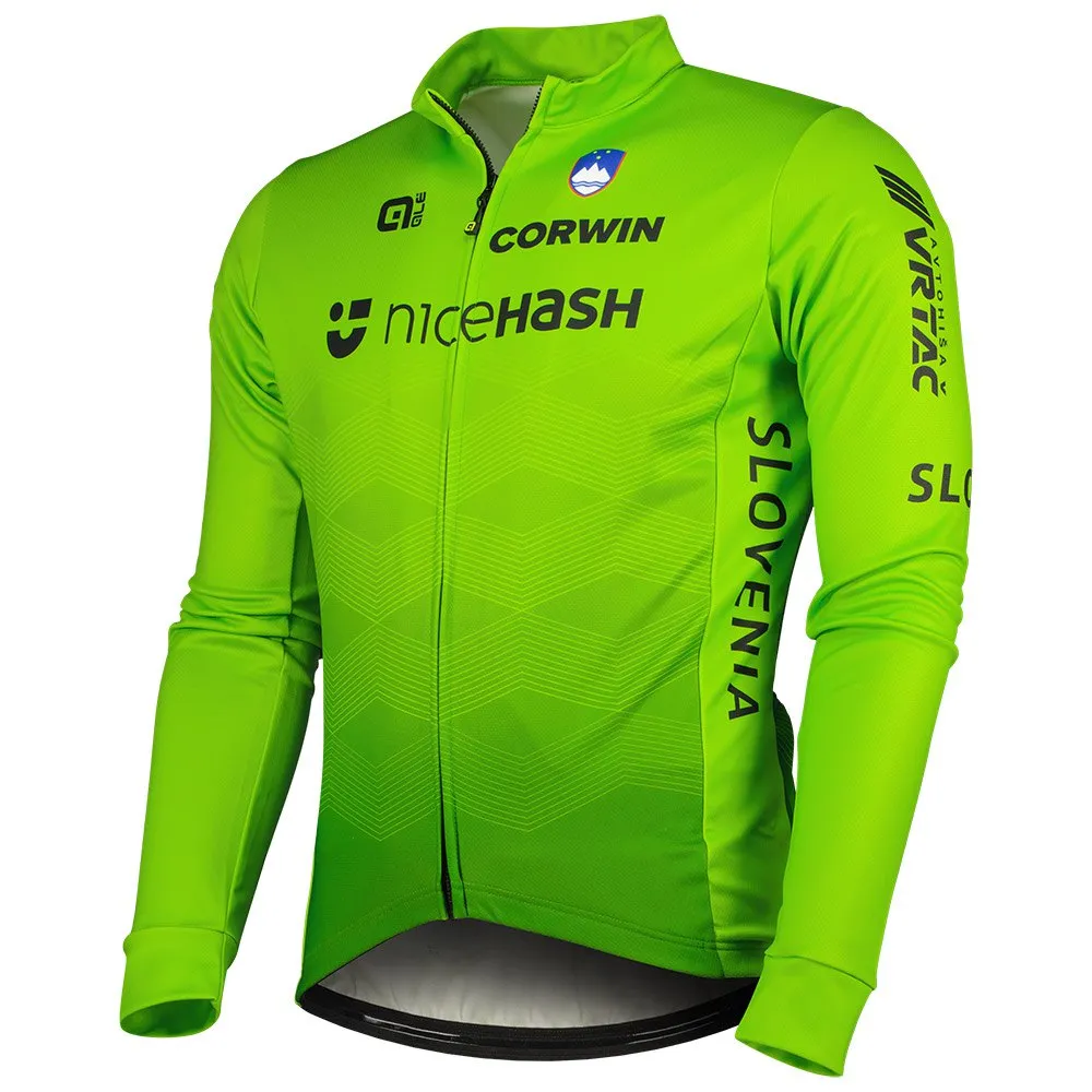 Alé Slovenian Cycling Federation Replica 2023 Langarm-trikot, Green Alé Slovenian Cycling Federation Replica 2023 Langarm-trikot, Green