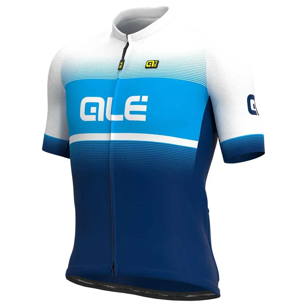 Alé Solid Blend Kurzarm-radtrikot, Black / turquoise