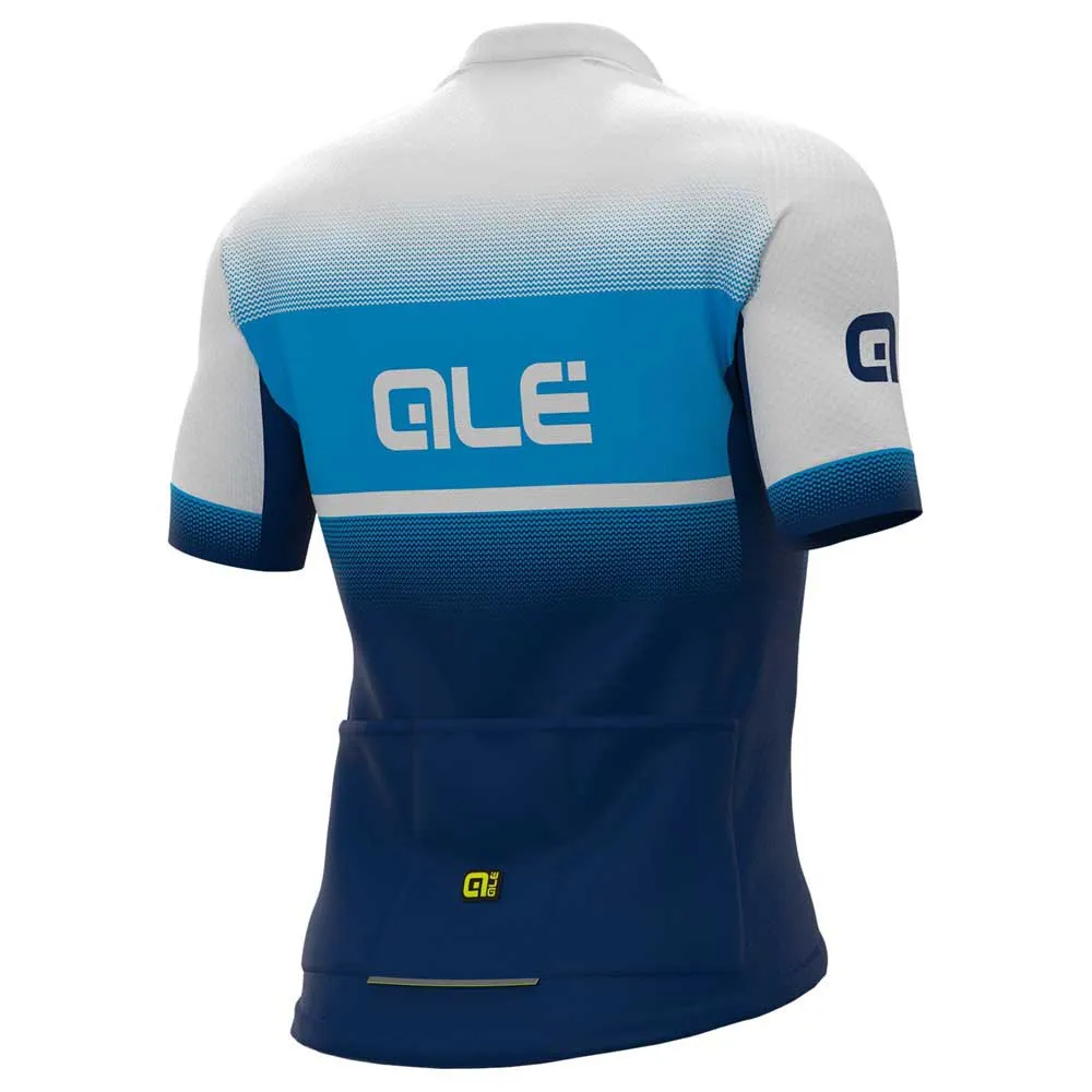 Alé Solid Blend Kurzarm-radtrikot, Black / turquoise
