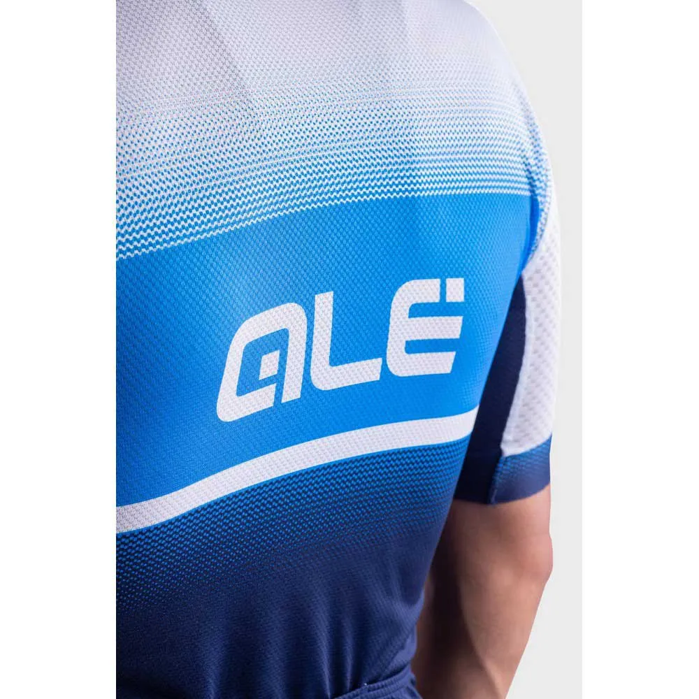Alé Solid Blend Kurzarm-radtrikot, Black / turquoise