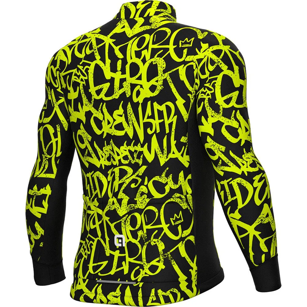 Alé Solid Ride Langarm-trikot, Fluor yellow, M Alé Solid Ride Langarm-trikot, Fluor yellow, M
