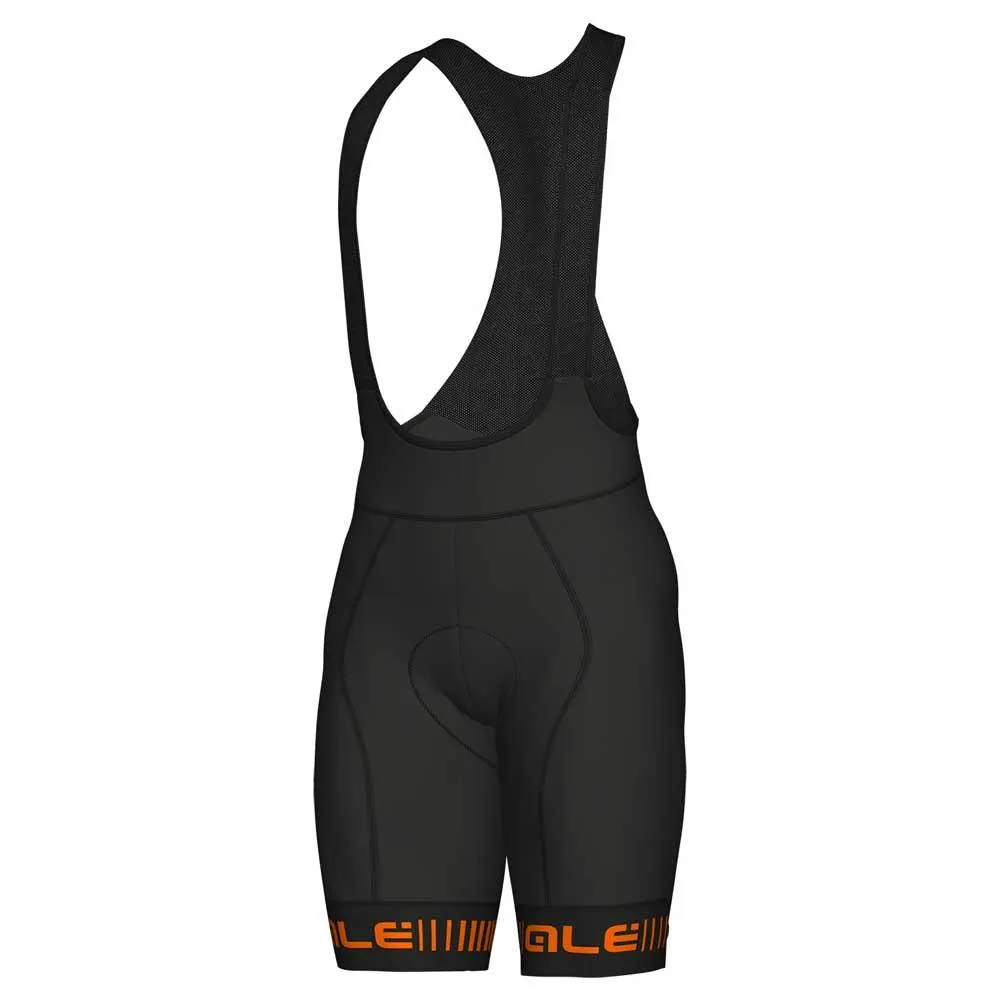 Alé Strada Trägerhose Refurbished, Black / fluor orange