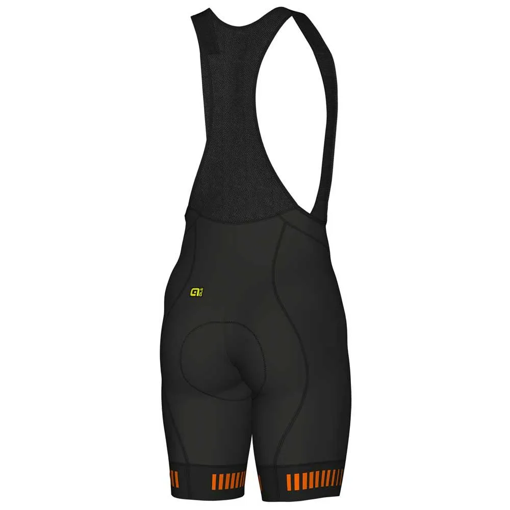 Alé Strada Trägerhose Refurbished, Black / fluor orange