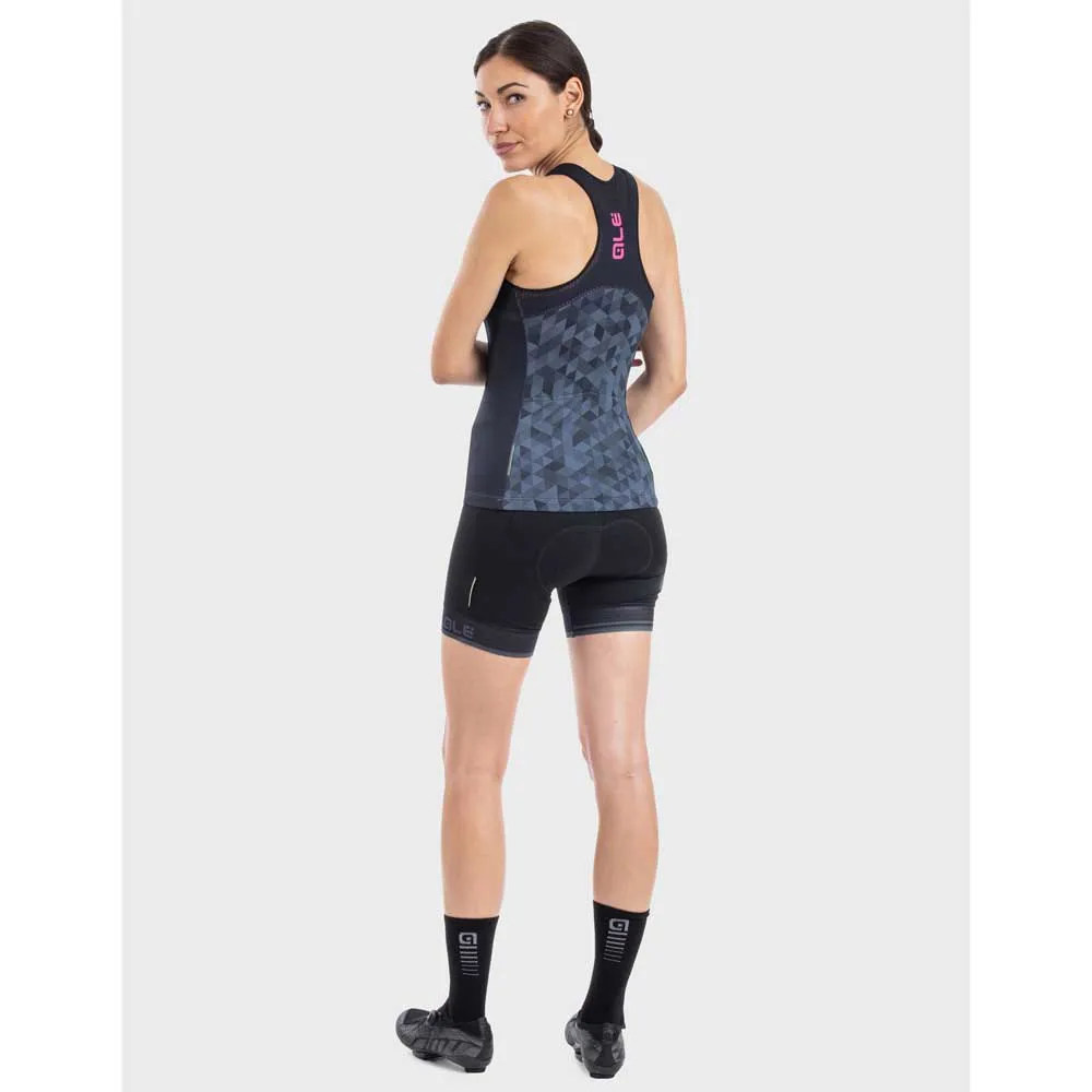 Alé Triangles ärmelloses T-shirt, Grey / black, L