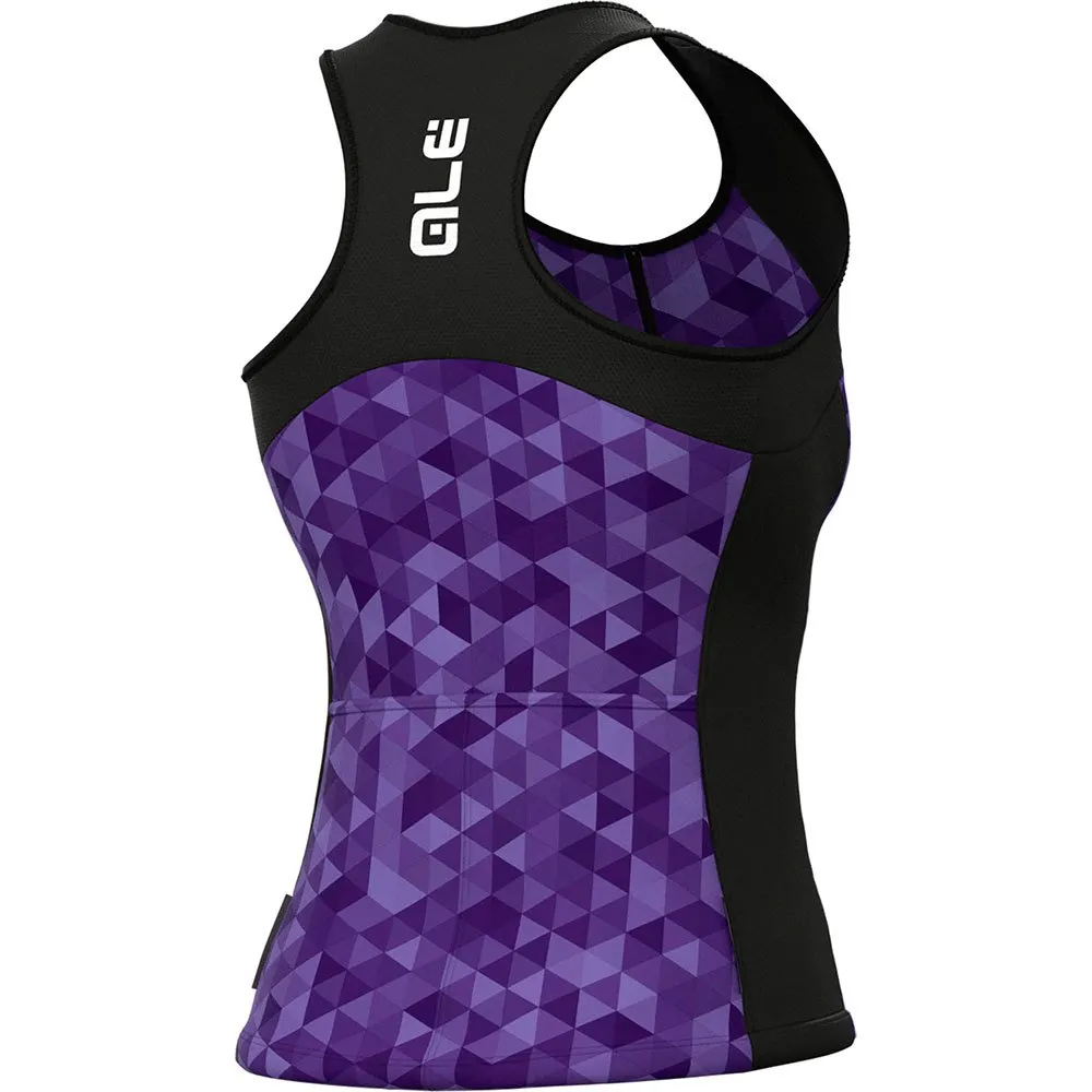 Alé Triangles Ärmelloses Trikot, Violet, S Alé Triangles Ärmelloses Trikot, Violet, S