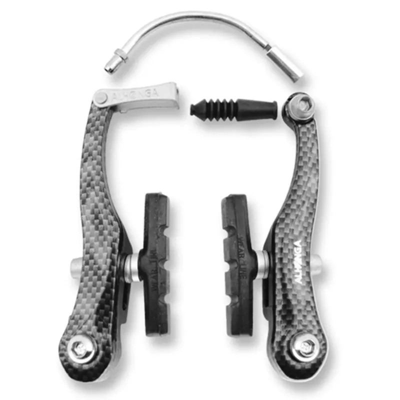 Alhonga Brake-Satz Aluminium - Carbonfaser-Look V Unisex, schwarz, TU Alhonga Brake-Satz Aluminium - Carbonfaser-Look V Unisex, schwarz, TU
