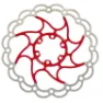 Silver / red
