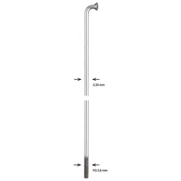 Alpina 2.34 Stainless Steel Speichen 100 Einheiten, Silver, 294mm Alpina 2.34 Stainless Steel Speichen 100 Einheiten, Silver, 294mm