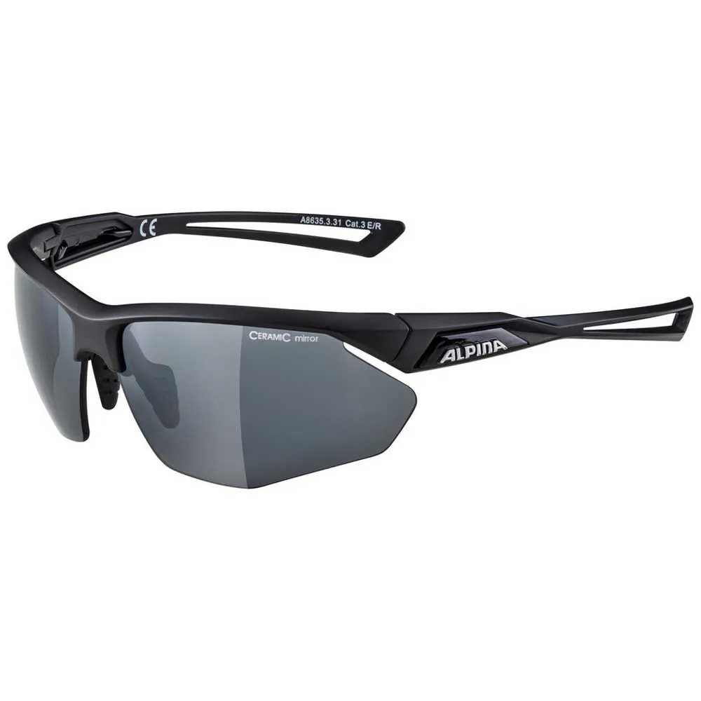 Alpina Nylos Hr Spiegel-sonnenbrille, Black matt, Black Mirror/CAT3 Alpina Nylos Hr Spiegel-sonnenbrille, Black matt, Black Mirror/CAT3