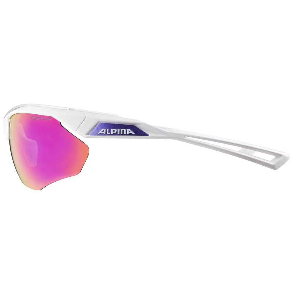 Alpina Nylos Hr Verspiegelte Polarisierte Sonnenbrille, White / purple, Purple Mirror/CAT3 Alpina Nylos Hr Verspiegelte Polarisierte Sonnenbrille, White / purple, Purple Mirror/CAT3