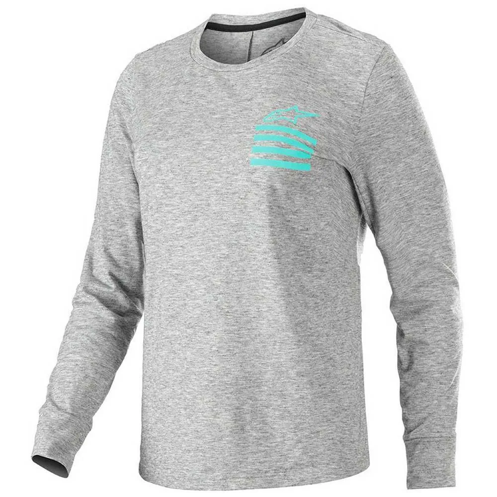Alpinestars Stella Merino Langarm-trikot, Melange mid gray ceramic, M Alpinestars Stella Merino Langarm-trikot, Melange mid gray ceramic, M