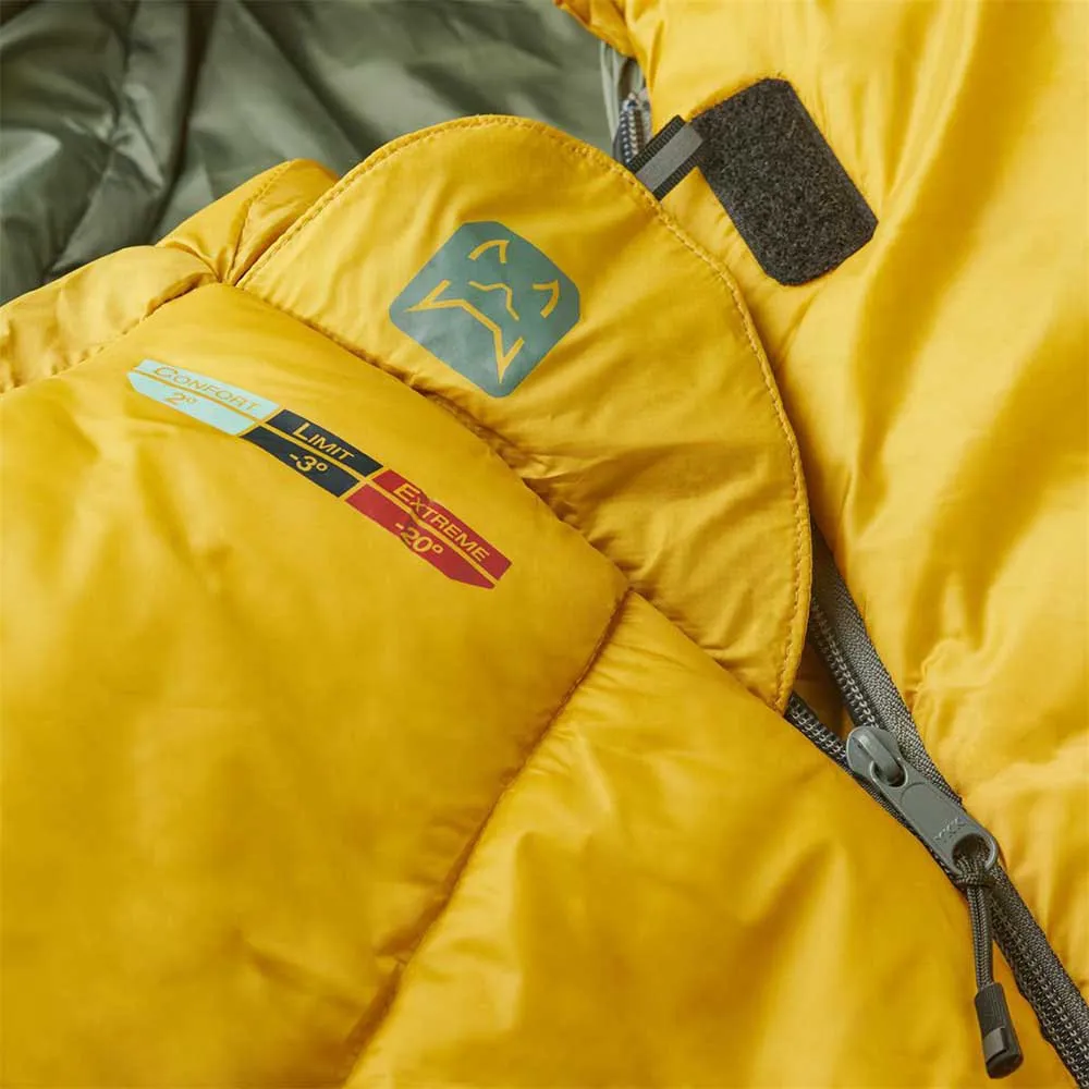 Altus Tibet 1100 H30 Schlafsack, Mustard, Left Zipper Altus Tibet 1100 H30 Schlafsack, Mustard, Left Zipper
