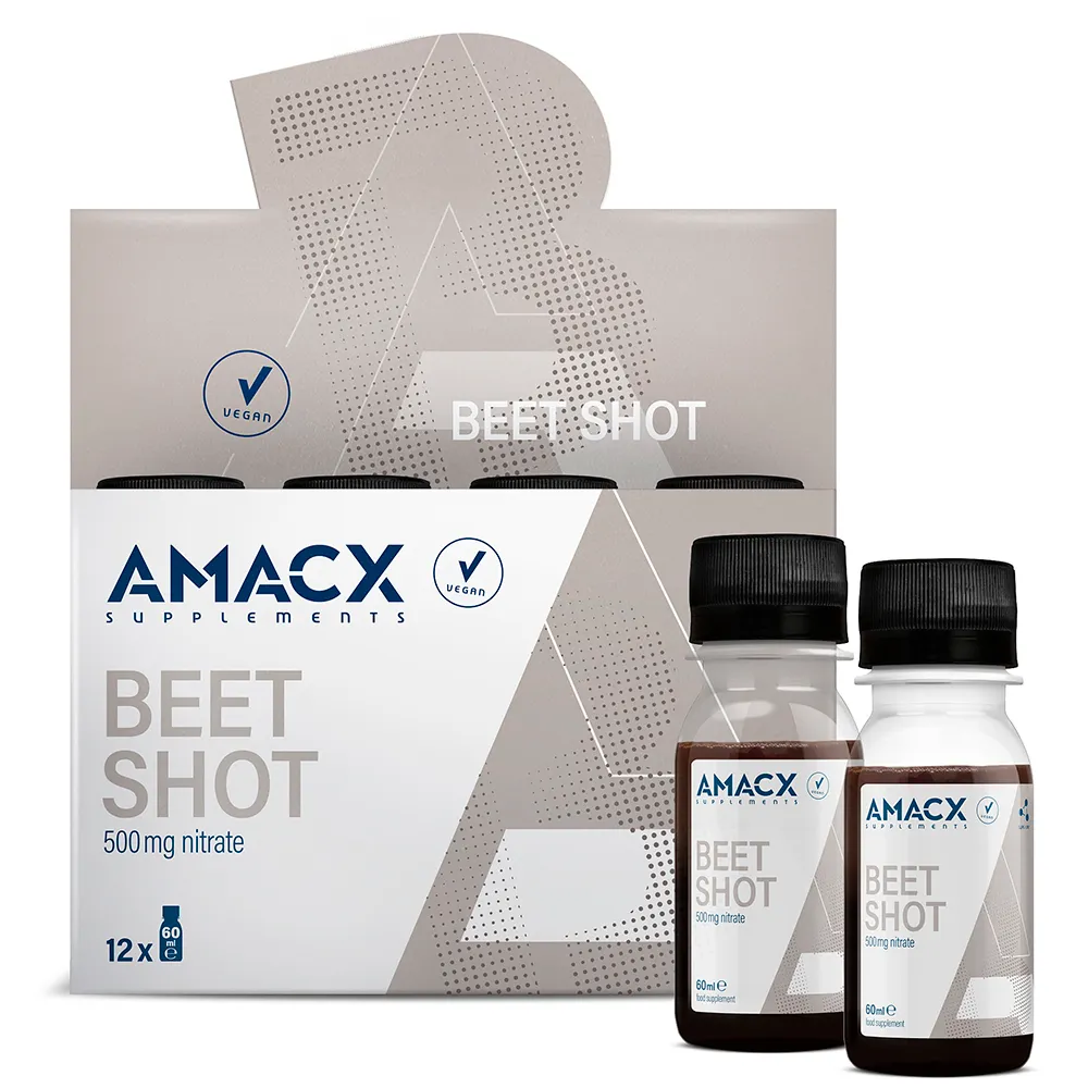 Amacx Beet Shot 500mg Energie 12 Einheiten, Black / white, One Size Amacx Beet Shot 500mg Energie 12 Einheiten, Black / white, One Size