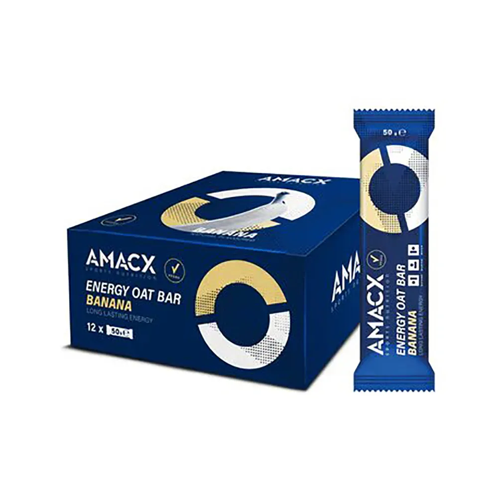 Amacx Energie-riegel-box Banane Hafer 50g 12 Einheiten, Blue, One Size Amacx Energie-riegel-box Banane Hafer 50g 12 Einheiten, Blue, One Size