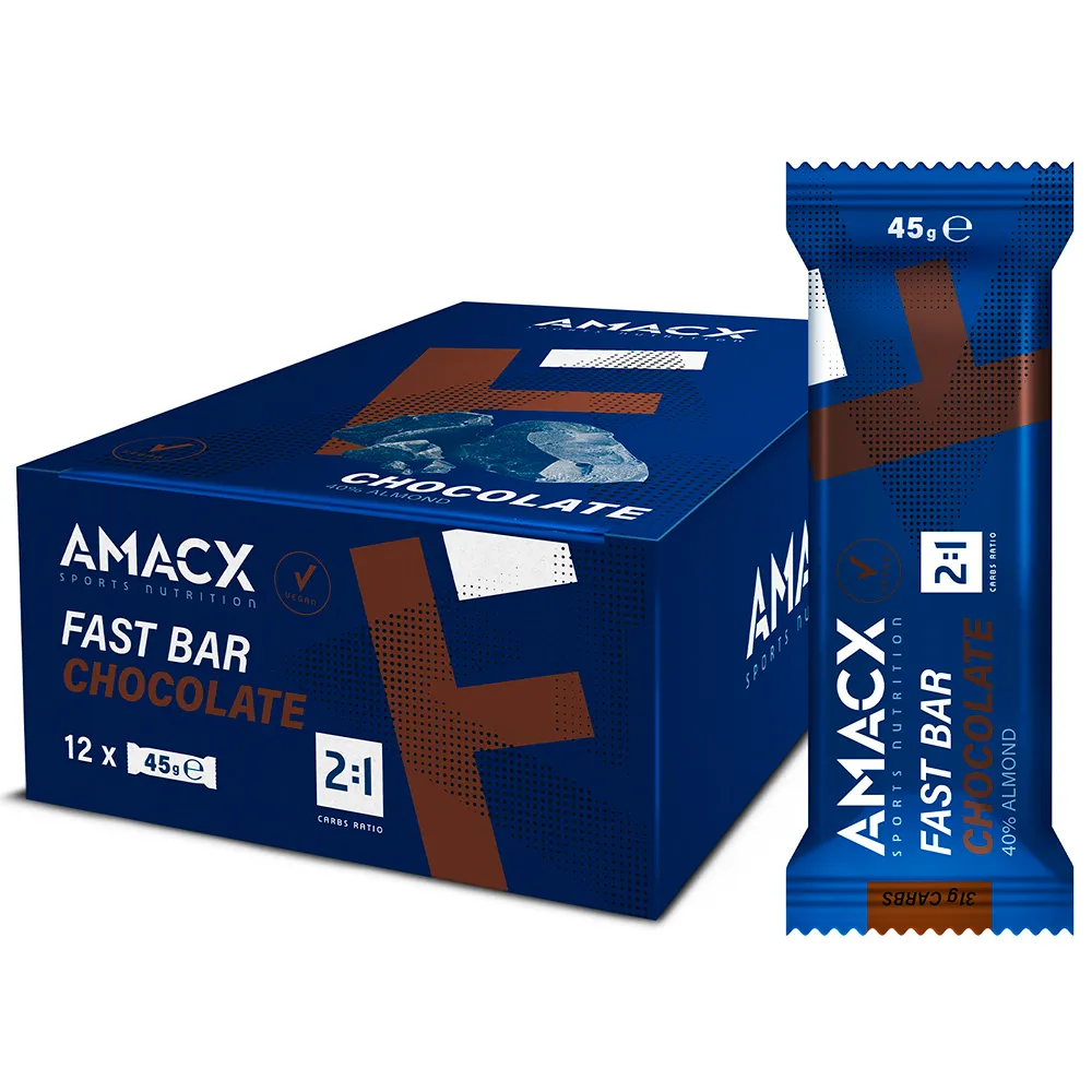 Amacx Fast Chocolate Einheiten Von Schachteln Mit Energieriegeln 12 Einheiten, Blue, One Size