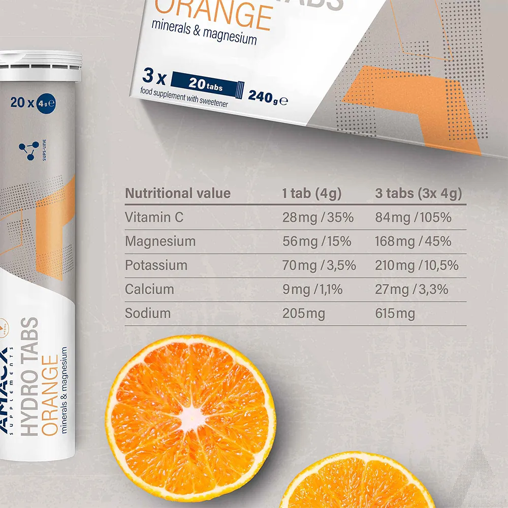 Amacx Hydro-tabletten Orange 3 Einheiten, White, One Size