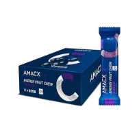 Amacx Kasten Mit Cassis-frucht-kau-energieriegeln 38g 12 Einheiten Amacx Kasten Mit Cassis-frucht-kau-energieriegeln 38g 12 Einheiten