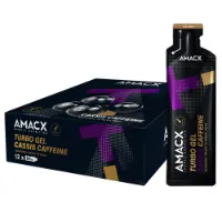Amacx Turbo Cassis + Koffein Energiegel-box 60ml 12 Einheiten Amacx Turbo Cassis + Koffein Energiegel-box 60ml 12 Einheiten