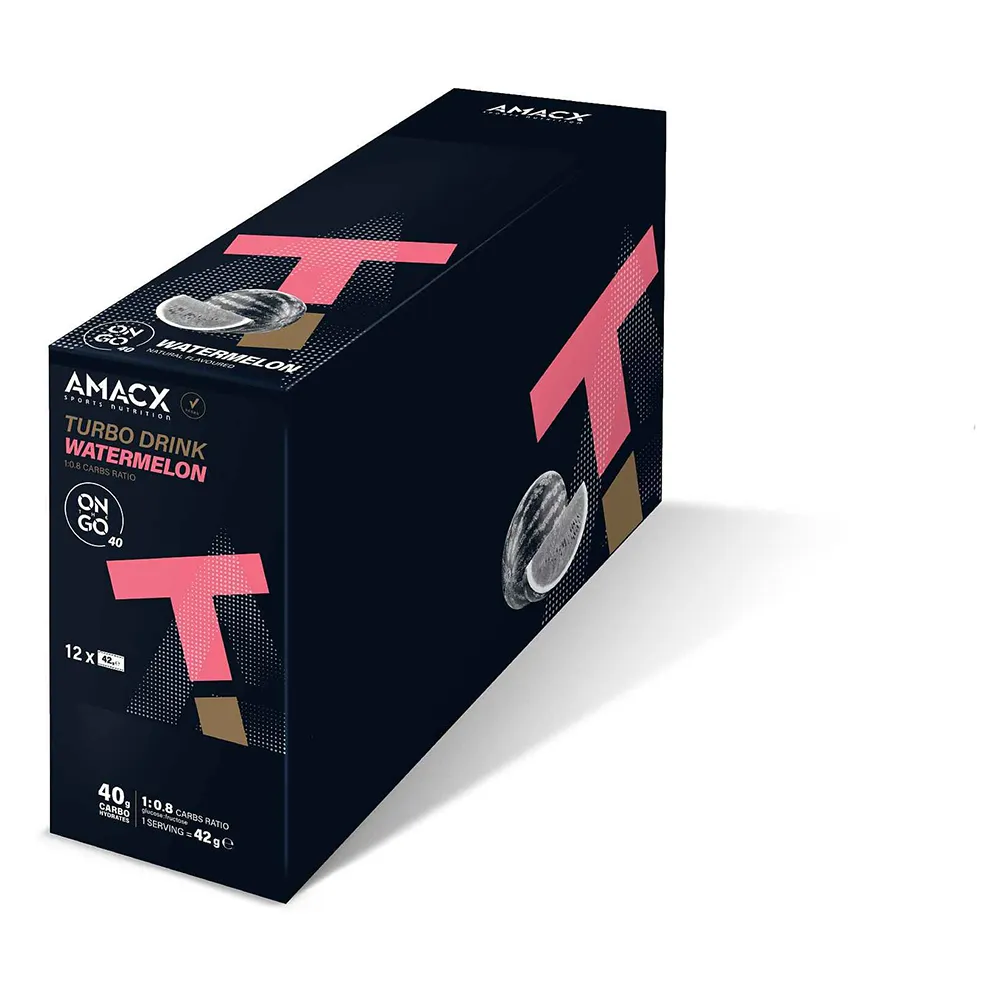 Amacx Turbo On The Go Energy-drink Monodosis-box Wassermelone 40g 12 Einheiten, Black, One Size Amacx Turbo On The Go Energy-drink Monodosis-box Wassermelone 40g 12 Einheiten, Black, One Size