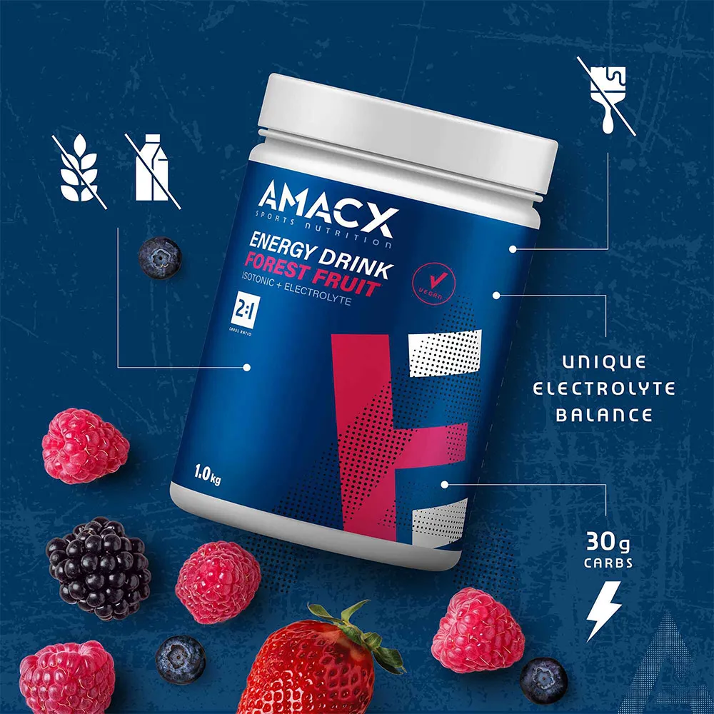 Amacx Waldbeer-energiedrinkpulver 1kg, Blue, One Size Amacx Waldbeer-energiedrinkpulver 1kg, Blue, One Size