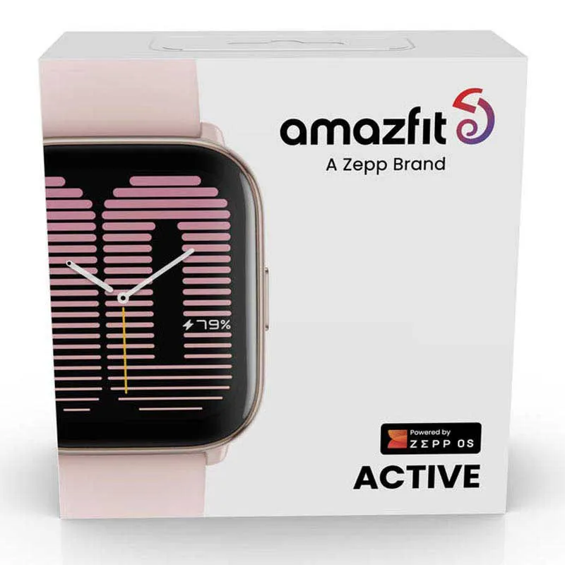 Amazfit Active Amoled Smartwatch, Pink Amazfit Active Amoled Smartwatch, Pink