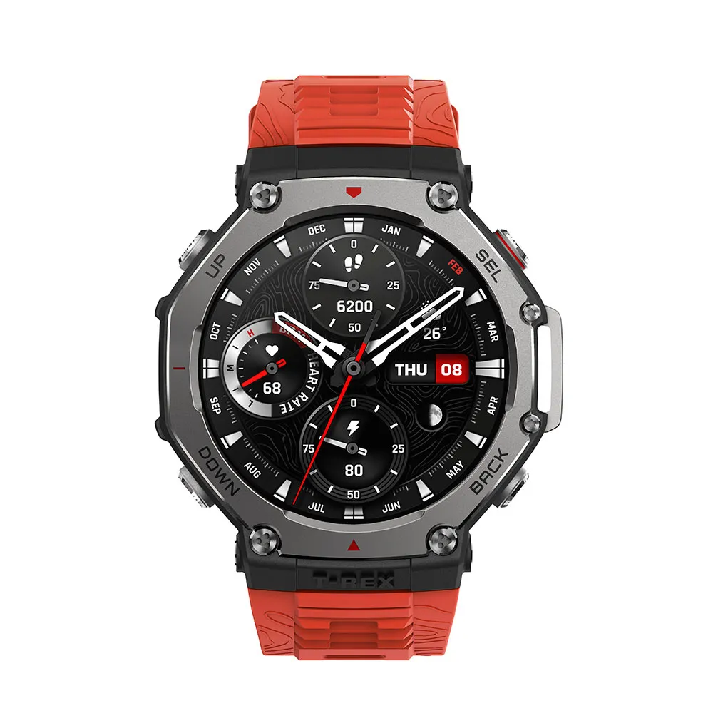 Amazfit T-rex 3 Smartwatch Refurbished, Lava Amazfit T-rex 3 Smartwatch Refurbished, Lava