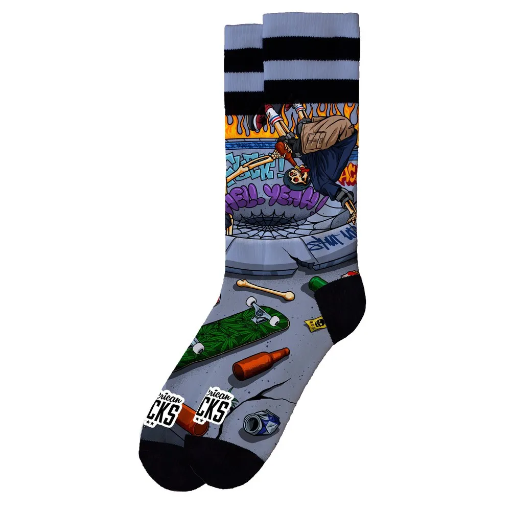 American Socks Thrashpals Lange Socken, Grey