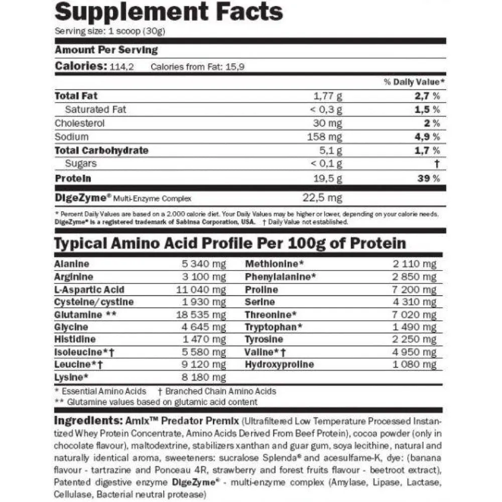 Amix 100% Predator Proteinpulver Für Getränke Shokolade 4kg, Uncolor, One Size Amix 100% Predator Proteinpulver Für Getränke Shokolade 4kg, Uncolor, One Size