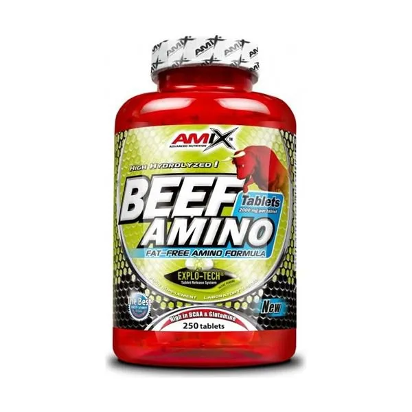 Amix Beef Amino Tabletten 250 Einheiten, White, One Size Amix Beef Amino Tabletten 250 Einheiten, White, One Size