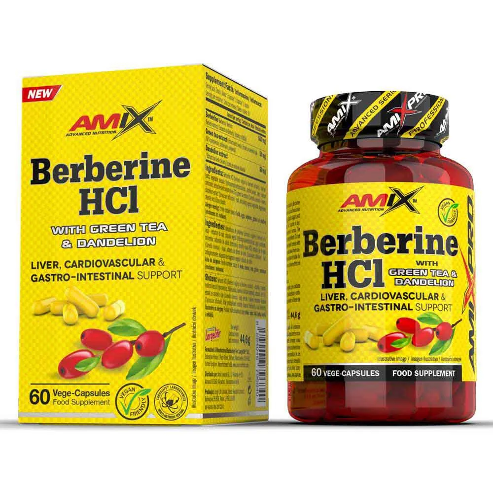 Amix Berberine Hci With Green Tea & Dandelion Non-essential Amino Acids Kapseln 60 Einheiten, One size Amix Berberine Hci With Green Tea & Dandelion Non-essential Amino Acids Kapseln 60 Einheiten, One size