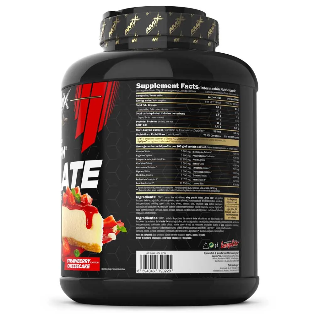 Amix Black Cfm Molkenproteinisolat Erdbeer-käsekuchen 2kg, One size Amix Black Cfm Molkenproteinisolat Erdbeer-käsekuchen 2kg, One size