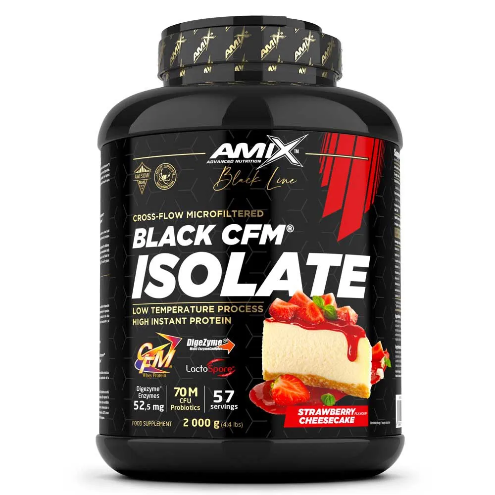 Amix Black Cfm Molkenproteinisolat Erdbeer-käsekuchen 2kg, One size Amix Black Cfm Molkenproteinisolat Erdbeer-käsekuchen 2kg, One size
