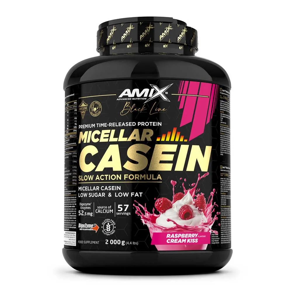 Amix Black Micellar 2kg Casein Protein Himbeere, One size Amix Black Micellar 2kg Casein Protein Himbeere, One size