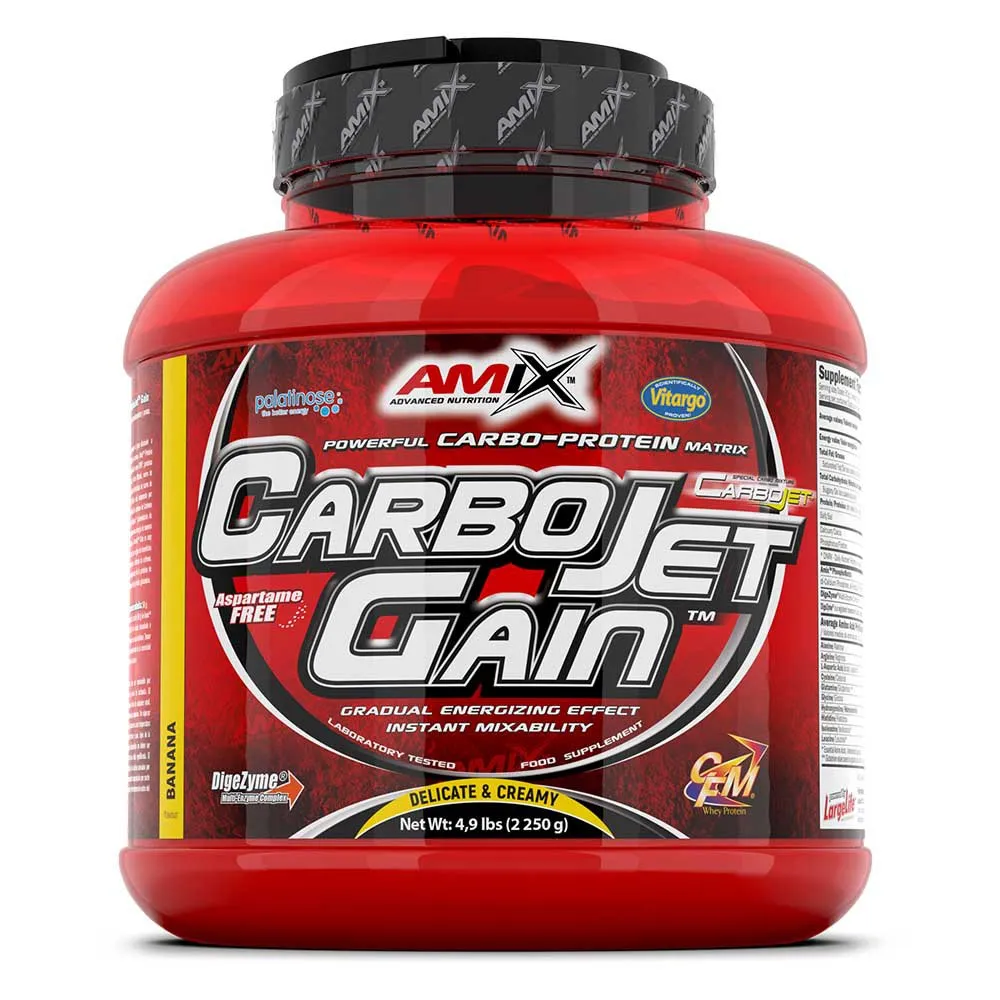 Amix Carbojet Gain Kohlenhydratpulvergetränk Banane 2.25kg, Red, One Size Amix Carbojet Gain Kohlenhydratpulvergetränk Banane 2.25kg, Red, One Size
