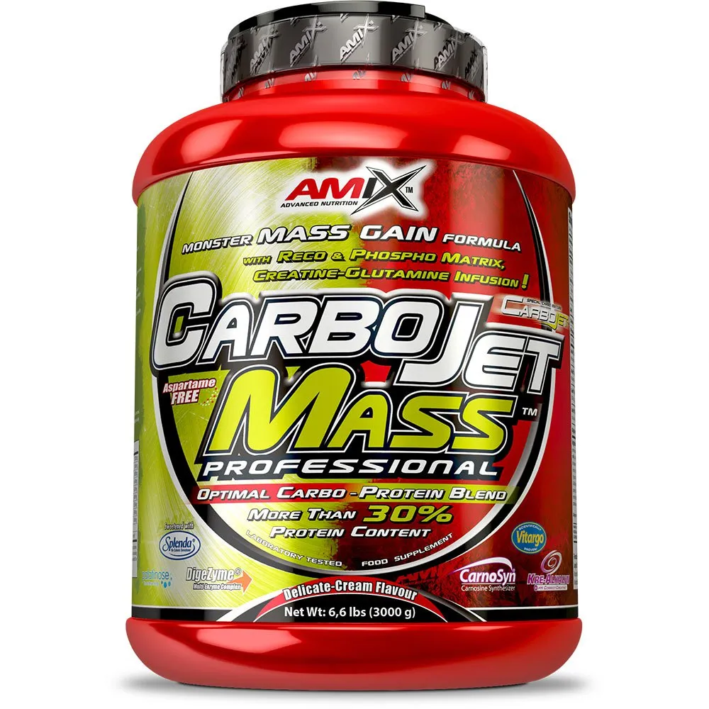 Amix Carbojet Mass Professional Kohlenhydratpulvergetränk Vanille 3kg, Red / lime, One Size Amix Carbojet Mass Professional Kohlenhydratpulvergetränk Vanille 3kg, Red / lime, One Size