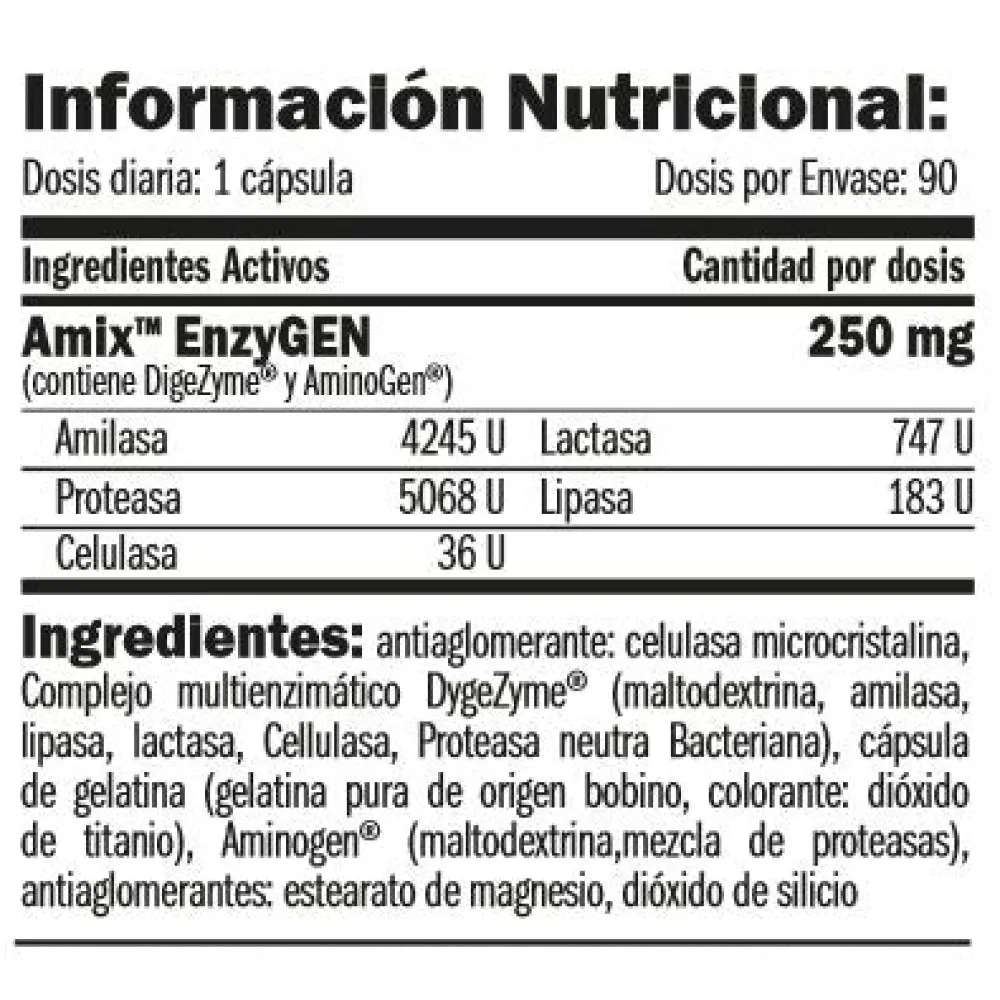 Amix Enzygen Kapseln 90 Einheiten, Uncolor, One Size Amix Enzygen Kapseln 90 Einheiten, Uncolor, One Size