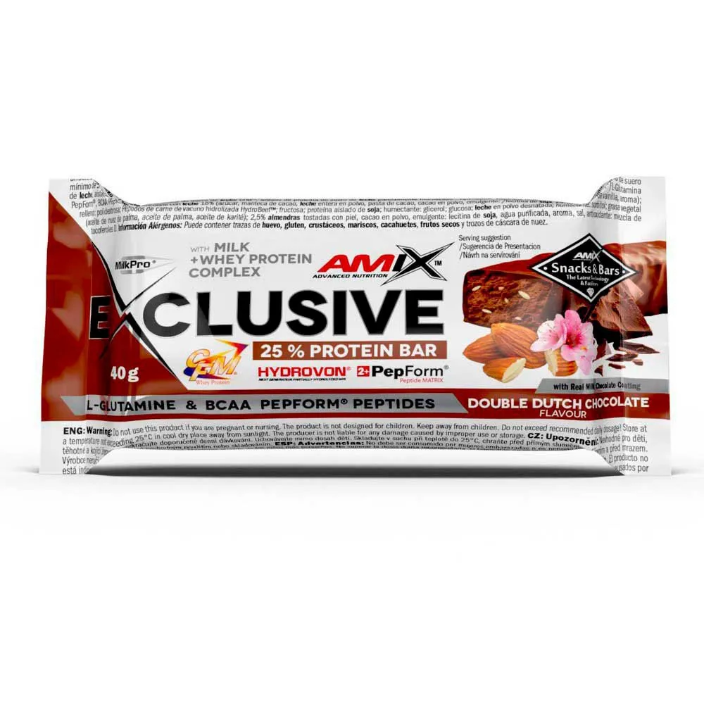 Amix Exclusive Proteinriegelbox Doppelte Schokolade 40g 12 Einheiten, One size Amix Exclusive Proteinriegelbox Doppelte Schokolade 40g 12 Einheiten, One size