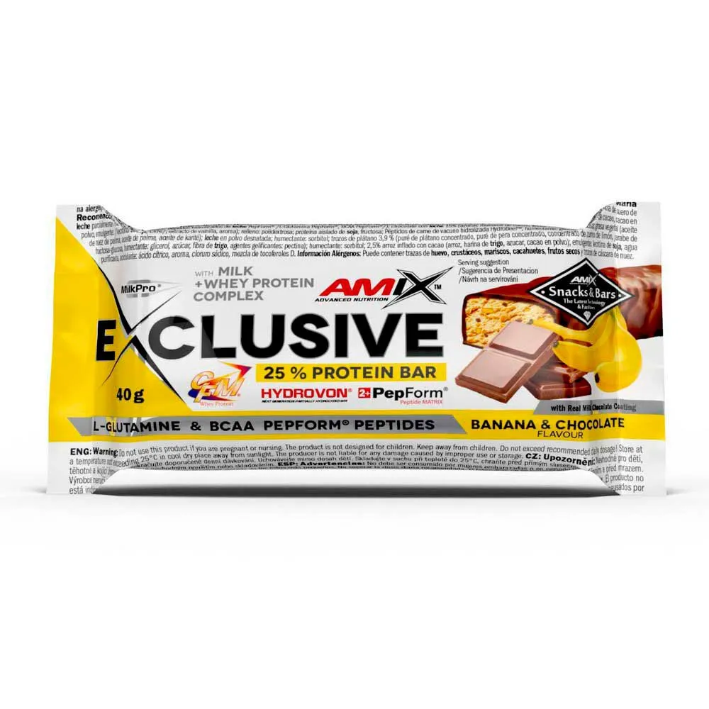 Amix Exklusive Proteinriegel-box Shokolade Banane 85g 12 Einheiten, One size Amix Exklusive Proteinriegel-box Shokolade Banane 85g 12 Einheiten, One size