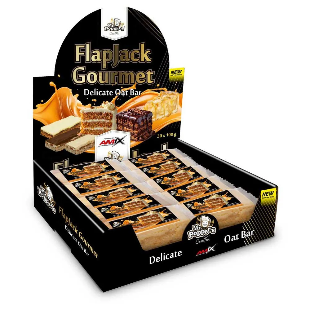 Amix Flapjack Gourmet 100g Energieriegel Weiße Schokolade&joghurt&karotte 30 Einheiten, One size Amix Flapjack Gourmet 100g Energieriegel Weiße Schokolade&joghurt&karotte 30 Einheiten, One size