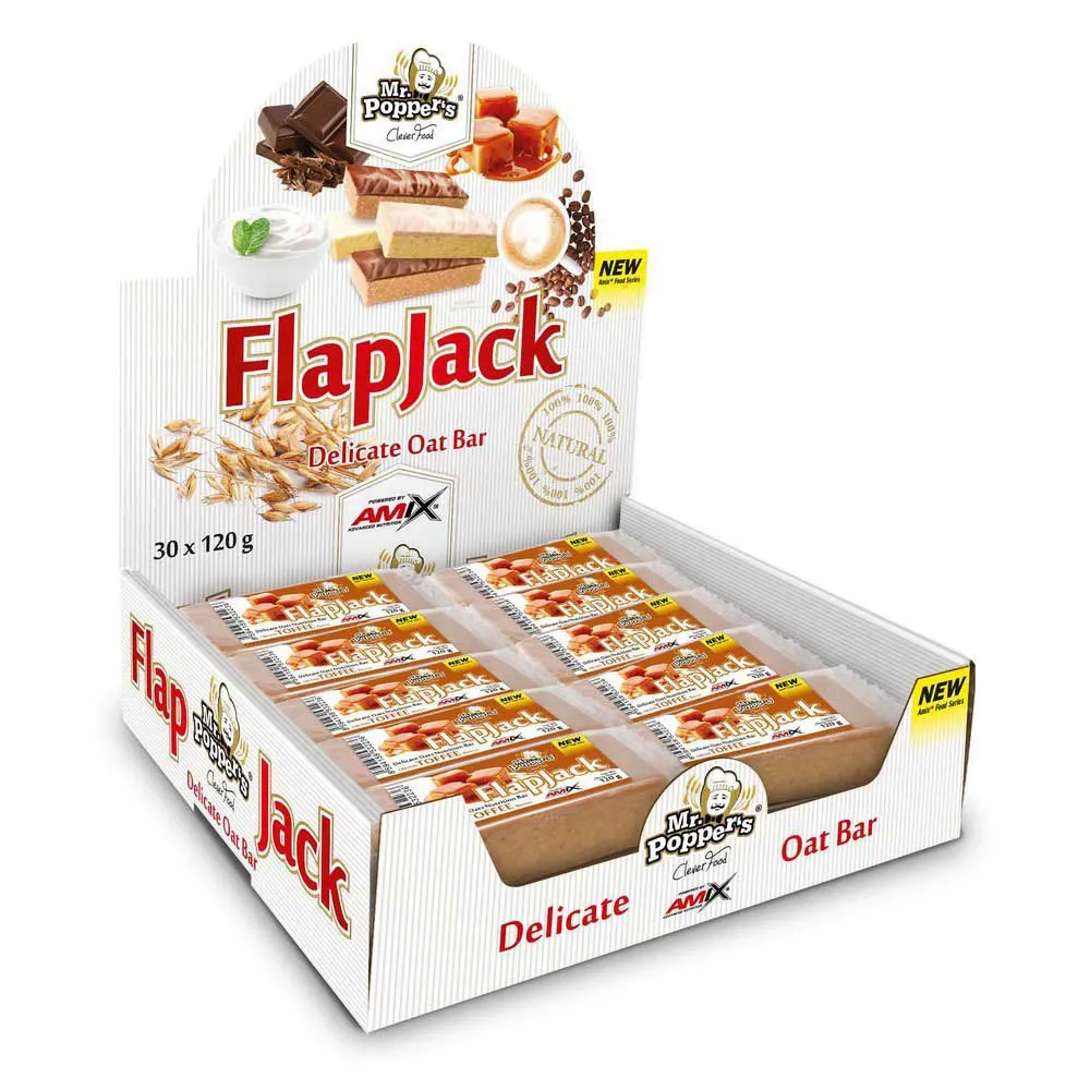 Amix Flapjack Oat Energie-riegel-box Toffee 120g 30 Einheiten Amix Flapjack Oat Energie-riegel-box Toffee 120g 30 Einheiten